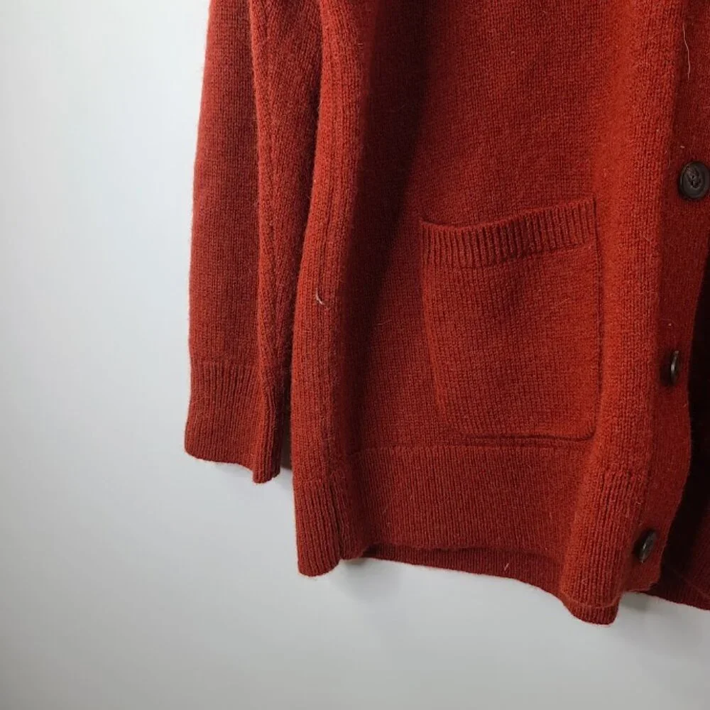 Pendleton‎ Women's Red Boyfriend Shetland Button-Front Cardigan Sweater Size L